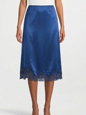 Vintage Reitmans Navy Lace Slip Skirt‎ | vintage Feel | Cottagecore Lingerie |